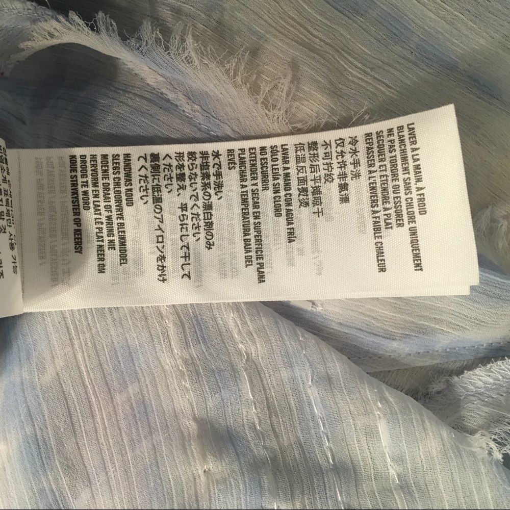 Blue Beaded Abercrombie & Fitch Sheer Top - Picture 7 of 8
